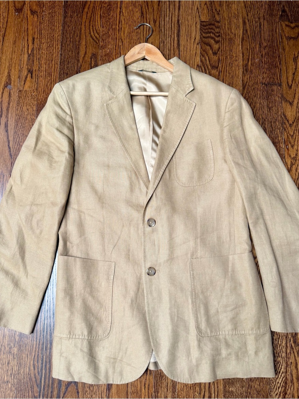 Banana Republic Men's Light Tan Linen-Blend Sport Coat